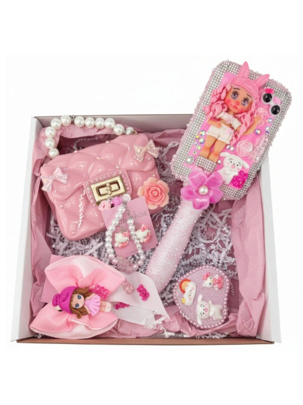Coquette Birthday Gift Set for Teen Girls | Brush, Purse & Jewelry
